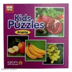 4-piece Cardboard Fruits Puzzle Set for children