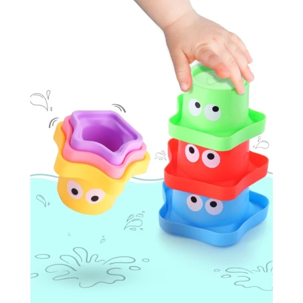 Plastic Monster Stacking Cups Toy