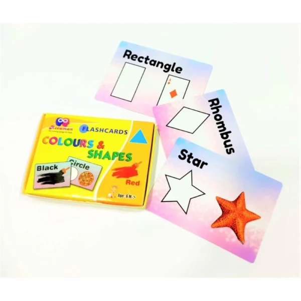 Plastic Color Shape Flash Cards for Babies
