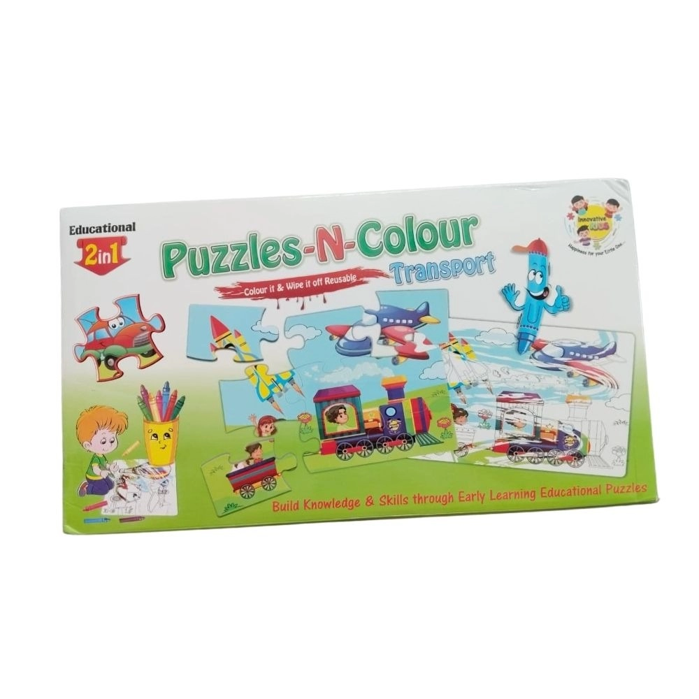 Cardboard Transport Jigsaw Puzzle for Kids