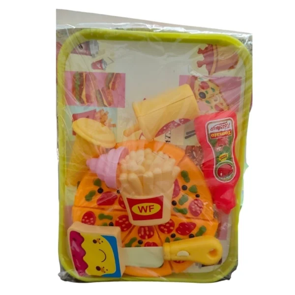 Plastic pizza set for pretend play