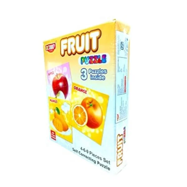 3 piece fruit cardboard puzzle