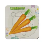 4_Pcs Set Vegetable Puzzles | Cardboard | Educational Toys | 3+ Years - Image 3