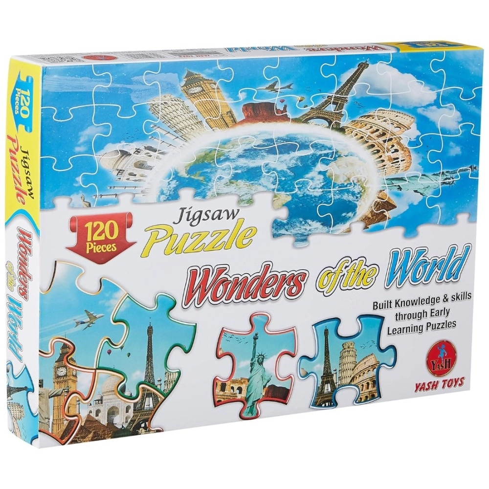120-piece Wonders of the World Jigsaw Puzzle for kids