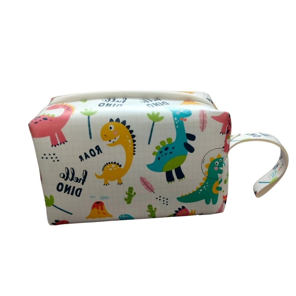 Dinosaur Theme Canvas Pencil Pouch