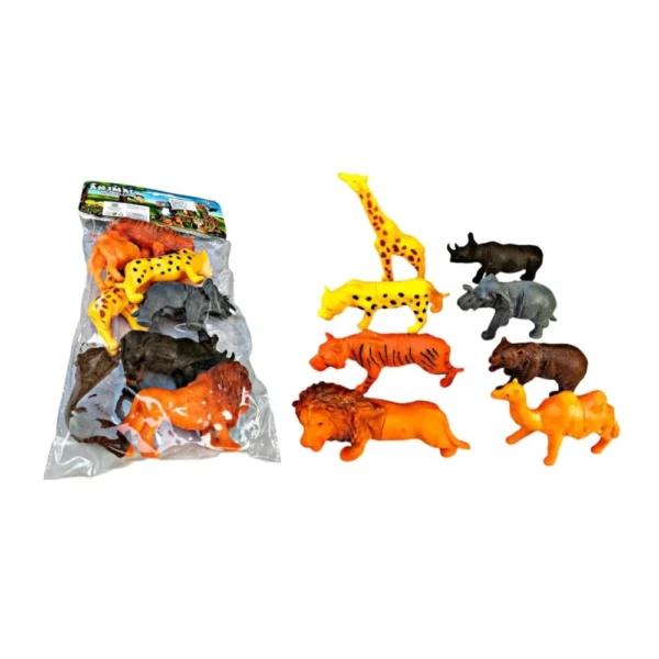 8 Pcs PVC Wild Animal Figures Set