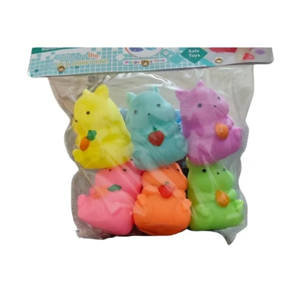 Assorted Baby Bear Rubber Chu Chu Bath Toys