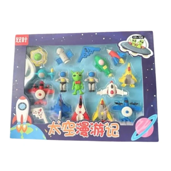 Space Theme Rubber Eraser Set for Kids