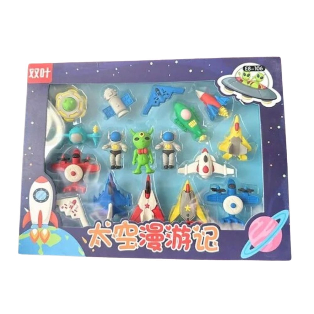 Space Theme Rubber Eraser Set for Kids