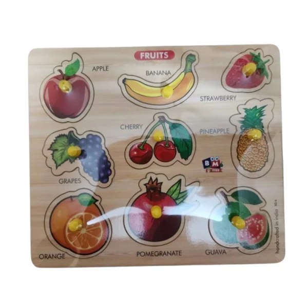 Wooden Fruits Puzzle for toddlers 3+ years