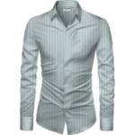 Grey Floral Printed Unstitched Men's Shirt Fabric