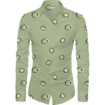 Generic Men's Casual Floral Printed Cotton Blend Unstitched Shirt Fabric 1.6 Mtrs (Green)