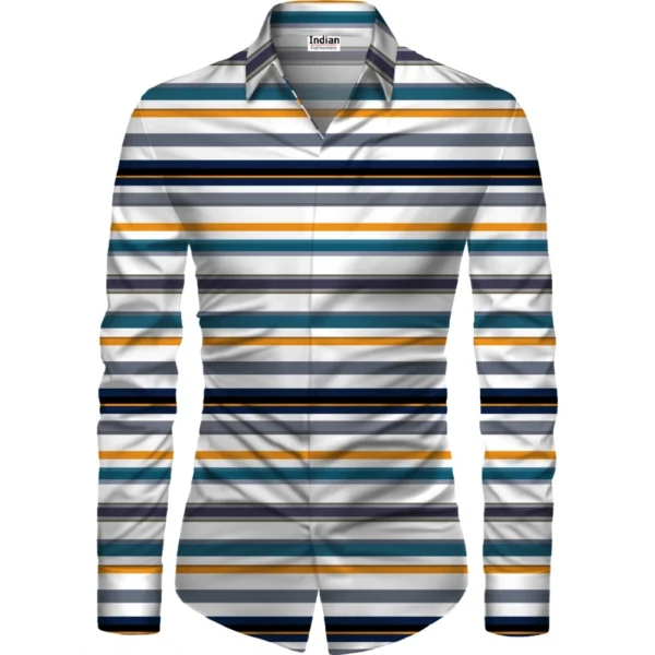 Generic Men's Casual Floral Printed Cotton Blend Unstitched Shirt Fabric 1.6 Mtrs (Multicolor)