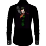 Generic Men's Casual Floral Printed Cotton Blend Unstitched Shirt Fabric 1.6 Mtrs (Black) - Image 2