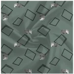 Generic Men's Casual Floral Printed Cotton Blend Unstitched Shirt Fabric 1.6 Mtrs (Grey) - Image 2