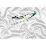 Generic Men's Casual Floral Printed Cotton Blend Unstitched Shirt Fabric 1.6 Mtrs (White) - Image 2