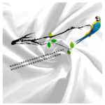 White Men's Floral Shirt Fabric