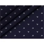 Generic Men's Casual Floral Printed Cotton Blend Unstitched Shirt Fabric 1.6 Mtrs (Dark Blue) - Image 2