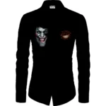 Black Floral Printed Unstitched Shirt Fabric for Men