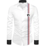 White Floral Printed Unstitched Men's Shirt Fabric