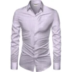 Purple Floral Printed Unstitched Shirt Fabric for Men