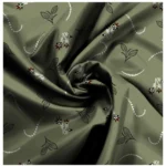 Generic Men's Casual Floral Printed Cotton Blend Unstitched Shirt Fabric 1.6 Mtrs (Green) - Image 2