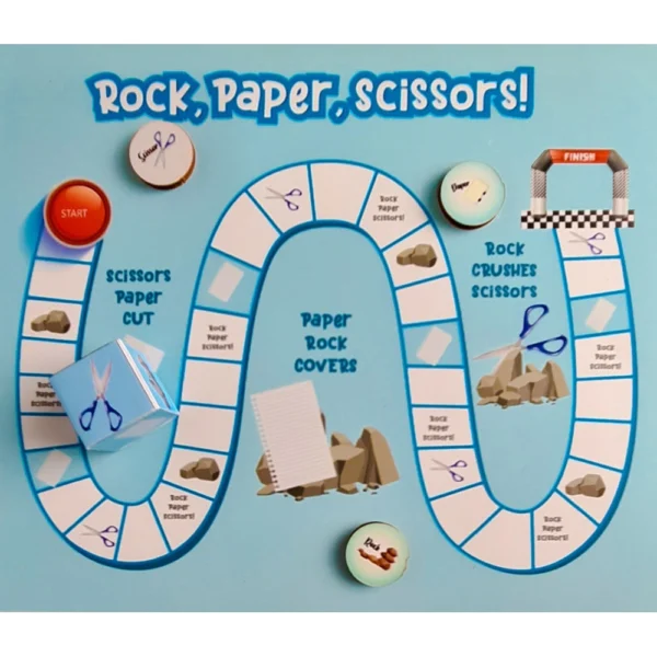Generic Rock Paper Scissor Wooden Board Game Toys (MultiColor)