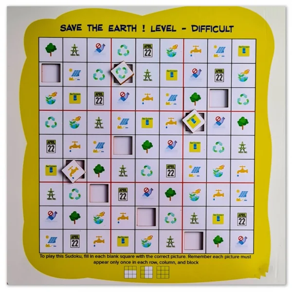 Generic Save the earth - Difficult Wooden Puzzle Game Toys (MultiColor)