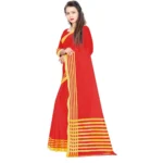red jacquard saree online