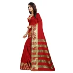 buy red jacquard saree online