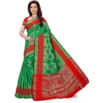 Green Jacquard Woven Saree for Women