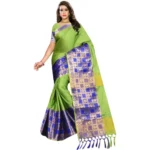 Green Jacquard Woven Saree for Women