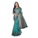 buy green jacquard saree online