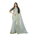 Light Blue Cotton Saree