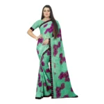 floral georgette saree