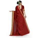 Red Cotton Silk Saree