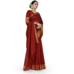 Red Cotton Silk Saree