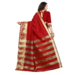 buy red jacquard saree online