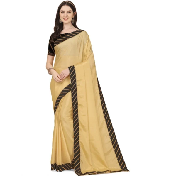Stunning Yellow Chiffon Saree with Unstitched Blouse