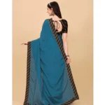 buy blue chiffon saree online