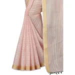 pink cotton blend saree