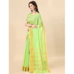 buy green cotton silk saree