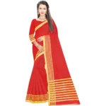 red jacquard saree online