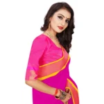 buy pink jacquard saree
