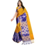 Mustard Jacquard Woven Saree for Women