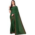 Green Chiffon Saree for Women