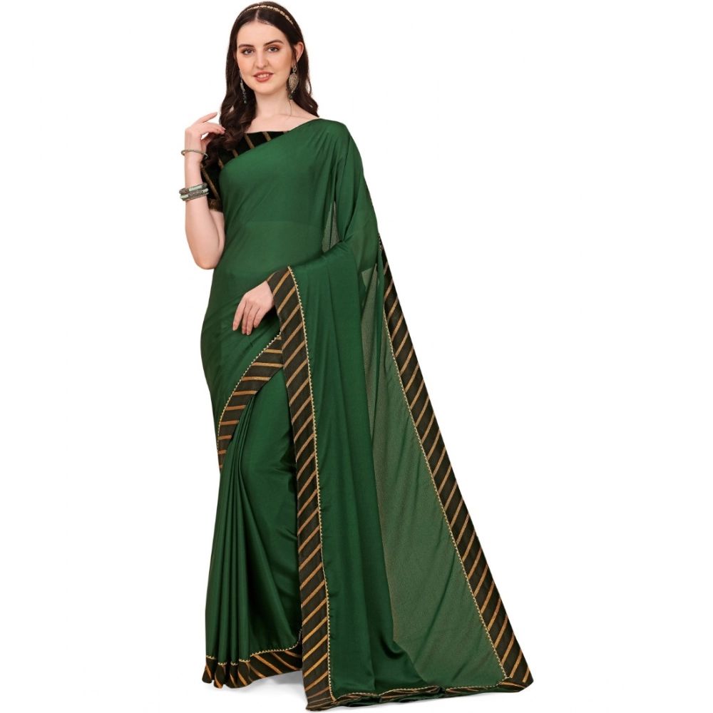 Green Chiffon Saree for Women