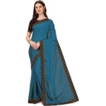 buy blue chiffon saree online