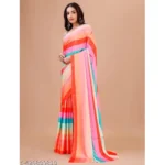 crepe digital print saree