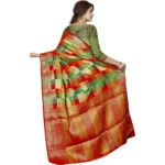 red jacquard saree online